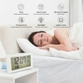 thumbnail image 4 of Latrodar Smart Night Digital Alarm Clock Upgraded ted Desk Small Clock White Home Tools, 4 of 5