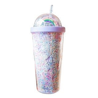 SDJMa Reusable Cup Bubble Tea Cup Smoothie Cup with Straw Boba Tea Cups  Milk Tea Iced Coffee Tumbler Tapioca Popping Pearls Double Wall Boba Cups  with lids and straw 