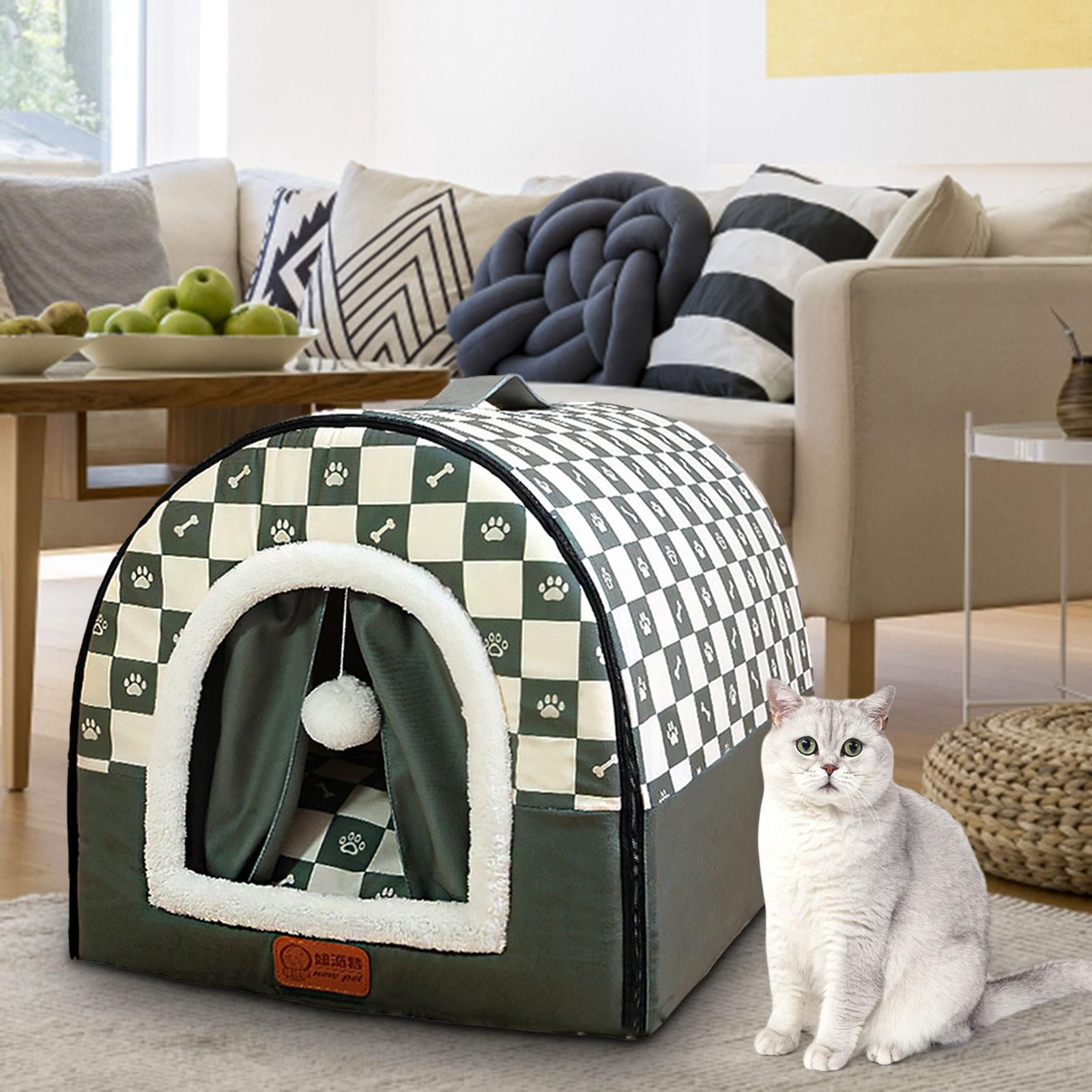 oshhni Cozy Small Dog House Indoor for Cat and for Dog Puppy Kitten Green Large