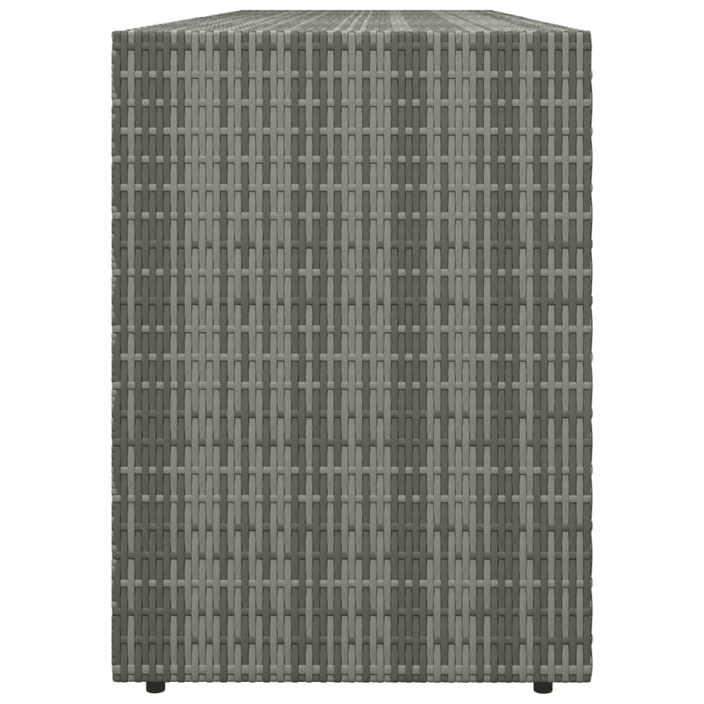 vidaXL Garden Storage Cabinet Gray 78"x21.9"x31.5" Poly Rattan