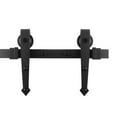 thumbnail image 2 of INTBUYING 4 Ft Mini Sliding Double Barn Cabinet Door Hardware Roller Track Kit Closet, 2 of 7