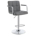 thumbnail image 3 of Palomar Adjustable Height Bar Stool Grey and Chrome, 3 of 10