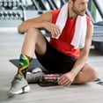 thumbnail image 6 of Women's Men's America Jamaica Flag Colorful Novelty Pattern Crew Athletic Socks, 6 of 7