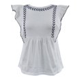 thumbnail image 1 of Blusa George Talla M Manga Bordada Blanco, 1 of 4
