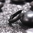 thumbnail image 2 of Anillo King Will Basic de carburo de tungsteno, 4 mm, negro, talla 8, 2 of 7