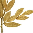 thumbnail image 4 of Vickerman 22" Gold Glitter BayLeaf Artificial Christmas Spray. Includes 12 sprays per pack., 4 of 5