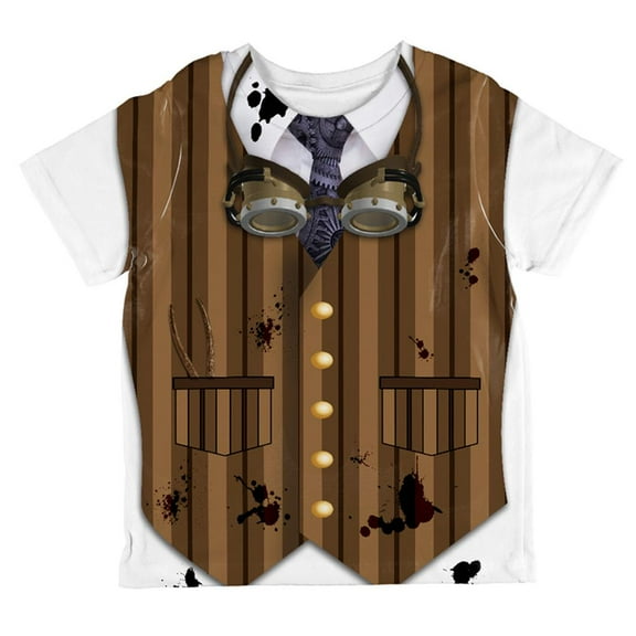 Halloween Steam Punk Engineer Costume All Over Toddler T Shirt Multi 4T