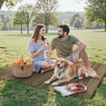 thumbnail image 4 of KUETH 9'x 12' Outdoor Waterproof Rug Camping Mat Patio Carpet,Black&Brown, 4 of 5