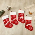 thumbnail image 3 of 4 Pack Personalized Decorative Christmas Stockings with Snow, 3 of 4