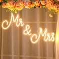 thumbnail image 1 of Letrero de neón Kittmip Mr and Mrs para decoración de bodas, 65 x 18 cm, 1 of 6
