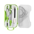 thumbnail image 1 of Math Geometry Compass Set Protractor Triangle Ruler Schooling for Home Drafting, 1 of 7