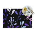 thumbnail image 4 of YFYANG Washable Heat-Resistant Placemats, 70% PVC/30% Polyester, Purple Watercolor Plant Kitchen Table Mat, 12" x 18" 6 Pcs, 4 of 6
