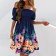 thumbnail image 2 of Vestidos Para Mujer Vestidos Con Hombros Descubiertos Vestido de Manga Corta Con Estampado Erógeno Fruncido Odeerbi  ODB159586, 2 of 5