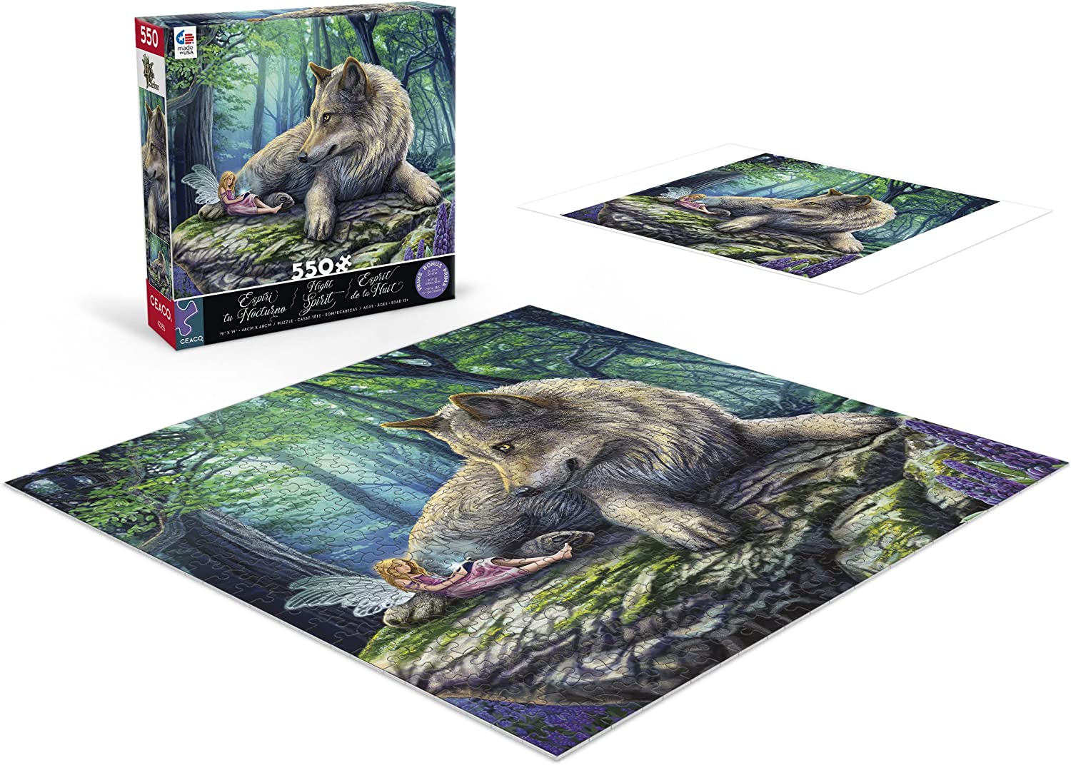 Ceaco 550-Piece Lisa Parker Night Spirit Fairy Stories Interlocking Jigsaw Puzzle