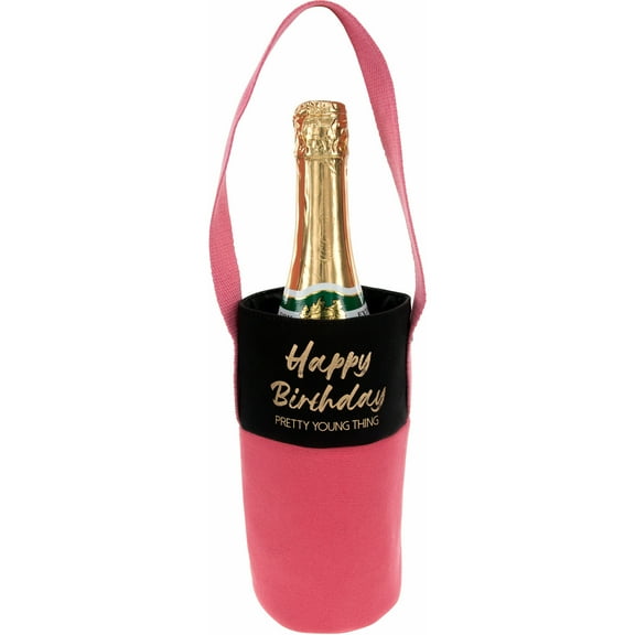 Pavilion Gift Company - Happy Birthday - Canvas Bottle Gift Bag