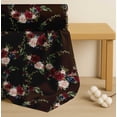 thumbnail image 4 of Soimoi Brown Cotton Poplin Fabric Ranunculus & Penoy Floral Print Fabric Prints By the Yard 42 Inch Wide, 4 of 7