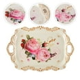 thumbnail image 6 of TINKSKY 1Pc Decorative Melamine Tea Cup Tray Elegant Snack Fruit Storage Holder for Home, 6 of 6