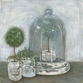 thumbnail image 2 of Hollihocks Art 20x20 Gold Ornate Wood Framed with Double Matting Museum Art Print Titled - Little Topiaries, 2 of 4