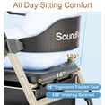 thumbnail image 3 of Andador con ruedas Soundfuse para personas mayores con asiento, plegable y ligero, con ruedas grandes de poliuretano de 20 cm, asiento ergonómico y doble ajuste de altura., 3 of 5
