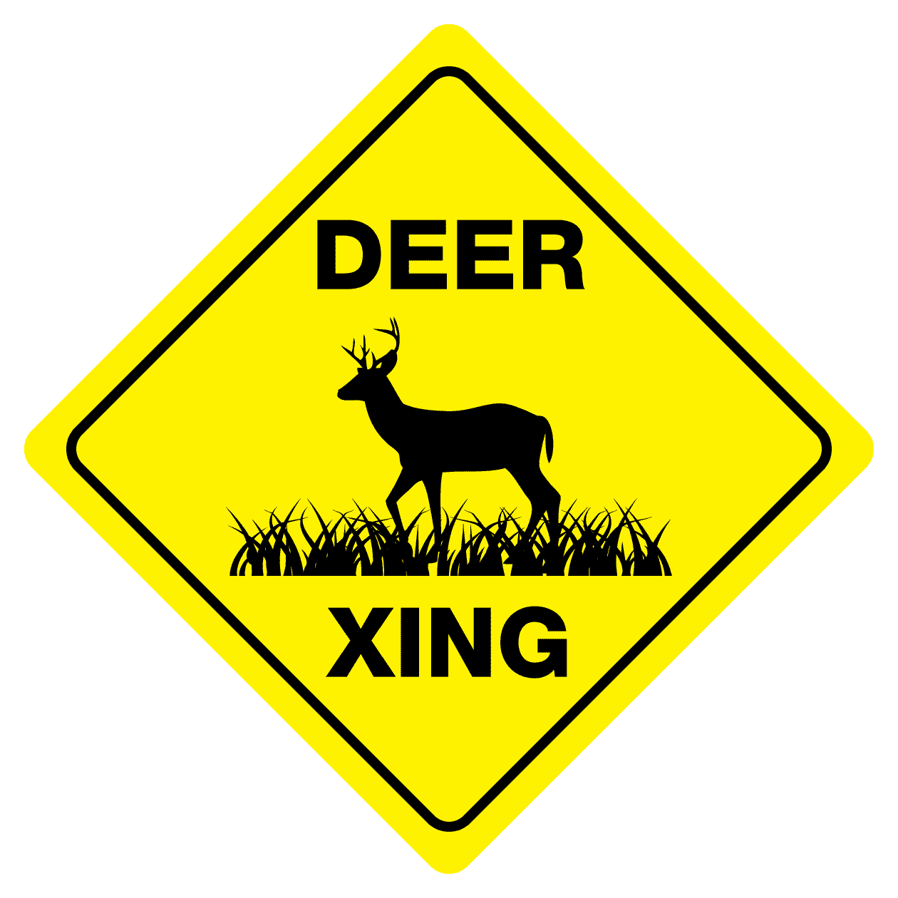 X-ING White Tailed Deer Crossing Embossed Retro Tin Sign Hunting Warning 