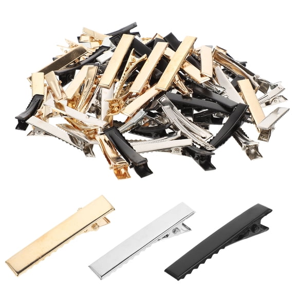 ETHZZLE 90Pcs Assorted Color Small Metal Alligator Clips for Hair Bows DIY Crafting and Styling