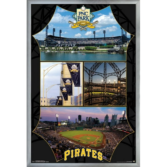 MLB Pittsburgh Pirates - PNC Park Wall Poster, 22.375" x 34", Framed