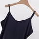 thumbnail image 4 of Camisola de manga corta para mujer, de color liso, con cuello en V, para exteriores, ropa interior básica, para decoración del hogar, pijama sin mangas de algodón., 4 of 6
