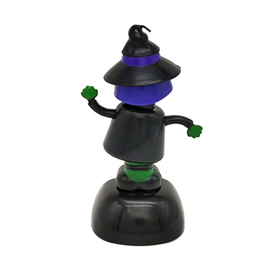 Solar Dancing Witch Toy Auto Cute Shaking Dashboard Ornament for Car Office Desk Home Decor