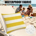 thumbnail image 5 of Yardvibe Outdoor Waterproof Throw Pillow Covers, 17.72"x17.72" Decorative Striped Cushion Cases, Modern Farmhouse Sunbrella Cushion Covers for Patio Furniture Couch Balcony Garden Bench (Yellow), 5 of 6