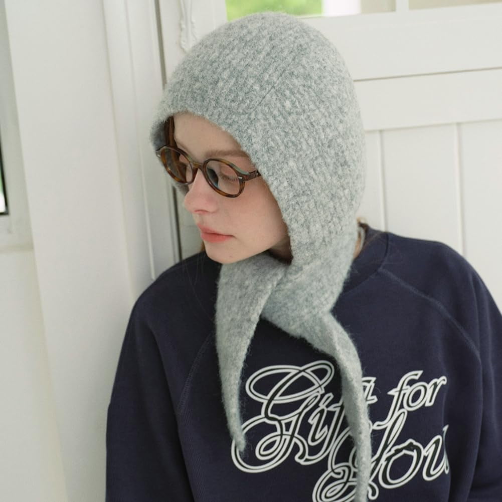 CoCoMangos Knitted Winter Hats for Women with Scarf Ear Flap Beanie Hats for Women Skull Cap Bonnet Hat Bucket Hat Fall Winter Trendy