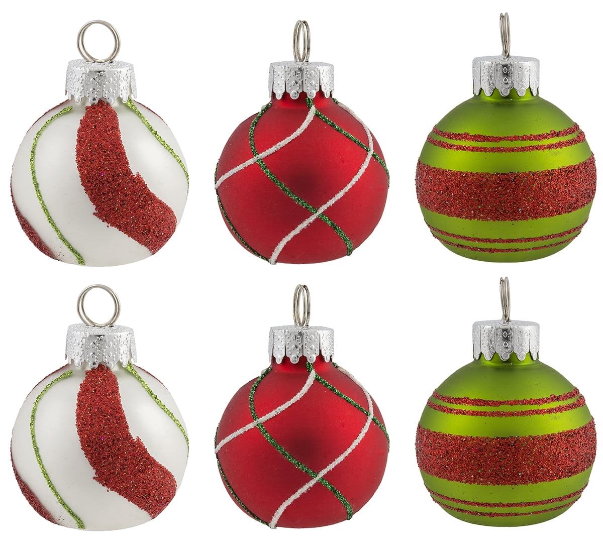 Darice Christmas Glass Ball Card Holder, 6 Pieces 6 Styles, Equally