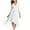 White, variant on formal Dresses for Women Holiday Dresses for Women Chiffon Spring V Neck Long Sleeves Pleated A Line Midi Length Wedding Guest Dress
