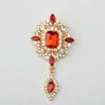 thumbnail image 2 of Crystal Rhinestone Angle Tears Red Gemstone Brooch Pin Wedding Bridal, 2 of 6