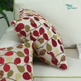 thumbnail image 2 of Throw Pillow Case CaliTime 18" X 18" Luxury Chenille Cute Leaves Cushion Cover Shell for Couch Sofa Home Decoration Ecru Red, 2 of 7