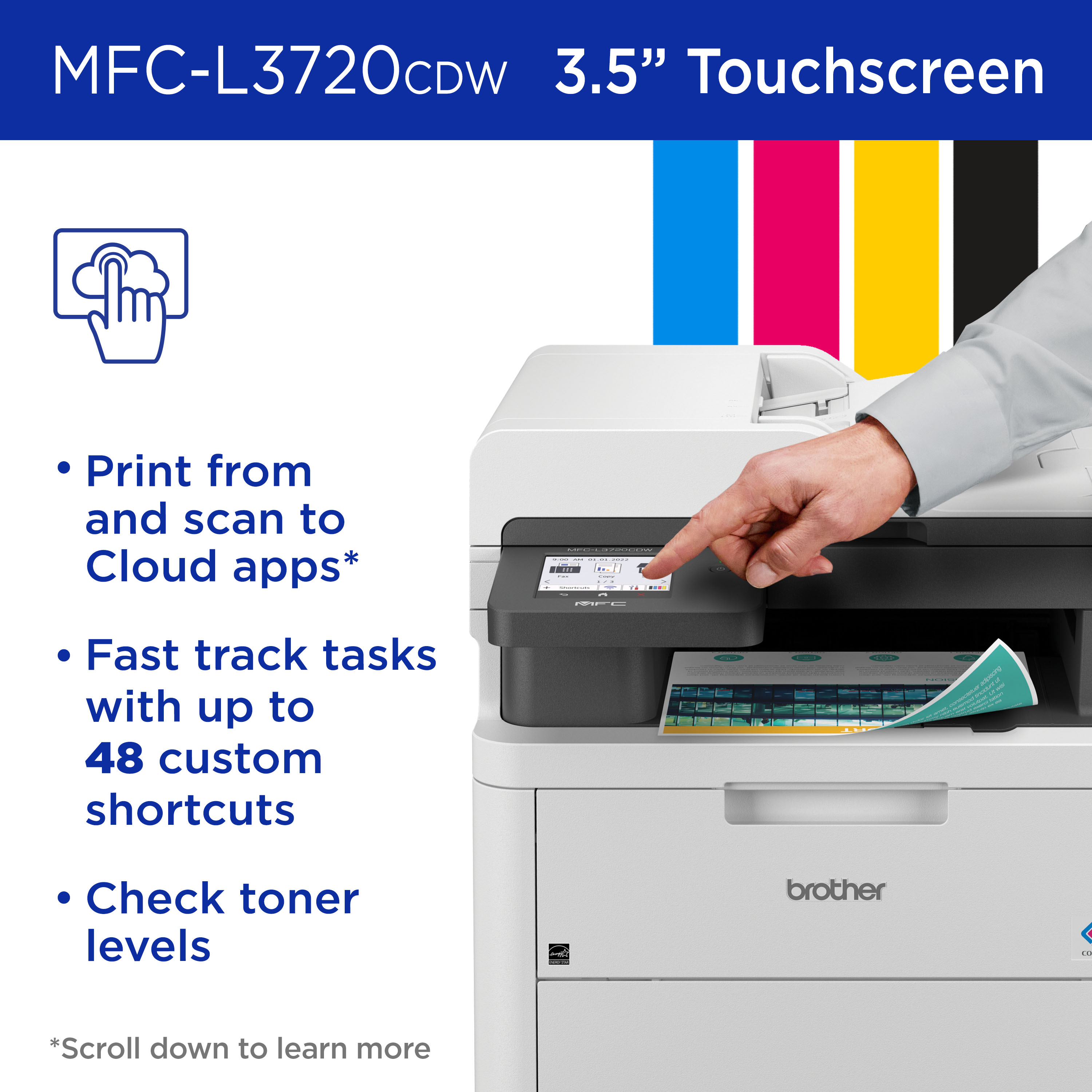 Brother MFC-L3720CDW Wireless Color Laser Printer photo 6