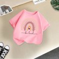 thumbnail image 4 of Chemises pour Fillettes Mode Imprimée Col Rond Manches Courtes Tee Été Mignon Décontracté Hauts pour Filles, Tees Rose 8 Ans-10 Ans, 4 of 4