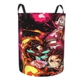 thumbnail image 2 of Demon Slayer Large Laundry Basket With Handle, Collapsible Laundry Hamper, Dirty Clothes Storage Basket For Living Room, Bathroom, Bedroom, College Dorm, 2 of 8