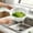 White, variant on Plastic Strainer Colander with Long Handle,Suitable for Cleaning Fruits and Vegetables,14.8×3.9in(Sky Blue)