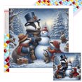 thumbnail image 1 of 5D DIY Taladro Cuadrado Navidad Muñeco Nieve Arte 45x45cm, 1 of 9