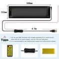 thumbnail image 4 of RGB LED Flexible Car Display Screen 20x64 Round Angle (102x348MM) - IP65 Waterproof, APP & Remote Control, Custom Images/Music Rhythm, 1280 Lamp Beads, USB Powered, 4.5m Cable for Rear Window, 4 of 7