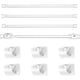 thumbnail image 1 of Adjustable Tension Rod Extendable Spring Curtain Rod with Self Adhesive Hook White, Length 15.7 to 27.5 Inch (4), 1 of 5