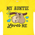 thumbnail image 4 of Inktastic My Auntie Loves Me with Sloth and Hearts Boys or Girls Baby Bodysuit, 4 of 5