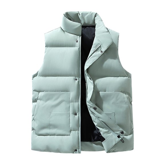 BXINGOHAI Men's Outdoor Casual Stand Collar Vest Padded Jacket Coat Vest