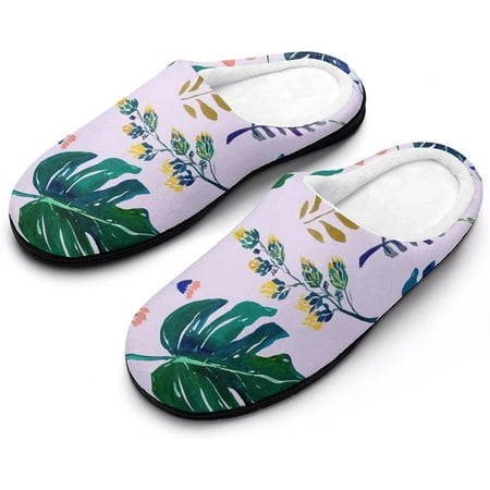 

Plants & Trees Women s Cotton Slippers Funny Printed Non Skid Rubber Soles