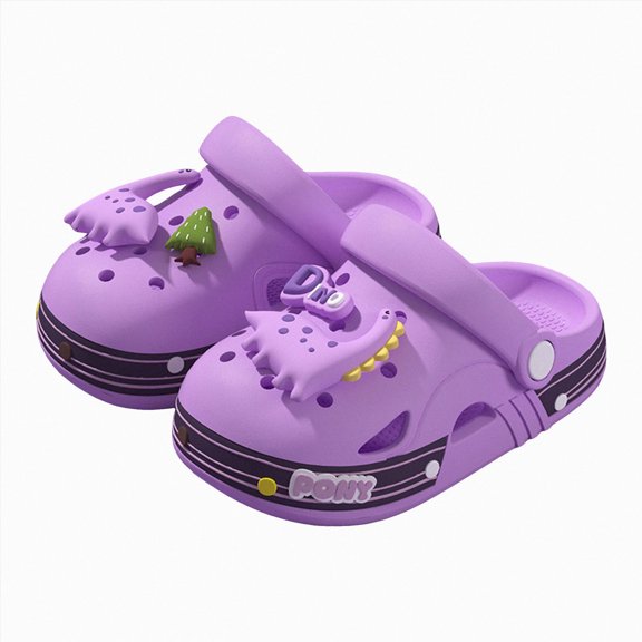 Gubotare Clogs Big Kids Kids Girls Boys Clogs Slippers Toddler Garden House Shoes Indoor Outdoor Size 3 (Purple,3 Little Kids)