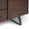 thumbnail image 4 of Simpli Home Lowry 60 inch Wide Solid Acacia Wood Modern Industrial Sideboard Buffet in Distressed Charcoal Brown, 4 of 10