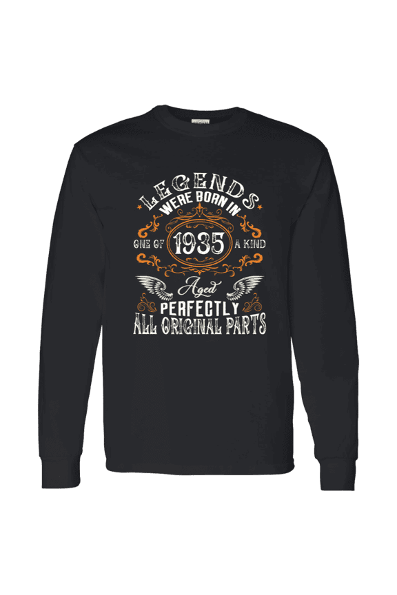 Vintage Legend Were Born In 1935 90 Years 90Th Birthday Decorations Men Women Long Sleeve Shirt
