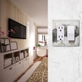 thumbnail image 5 of Yayeee Rocker Switch Wall Plate 2-Gang 4.7"x4.6" Home Decorative Outlet Cover, Gray Hexagons, 5 of 6