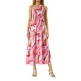 thumbnail image 6 of Aunavey Women Summer One-Shoulder Sleeveless Smocked Dress Flowy Tiered Beach Swing Long Dress, 6 of 8