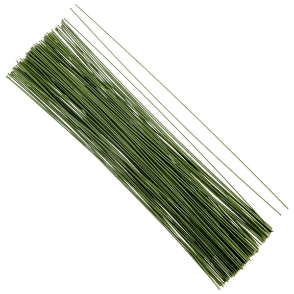 Bright Creations 16-Gauge Wire Stems - 140 Pack, 16 in, Green - Artificial Flower Stems for Boutonniere Supplies - Works with Floral Tape & Corsage Kit